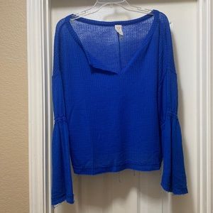 Free People bell sleeve blouse